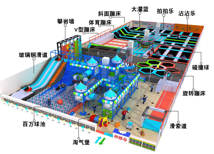 大型蹦床設備